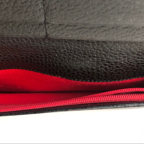 Relisted - Shanghai Tang Black/Red Star Leather Wallet - Picture 4 of 6